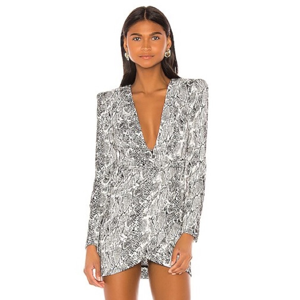 Nwot Revolve $220 Nbd Jamie Python Snake Print Mi… - image 1